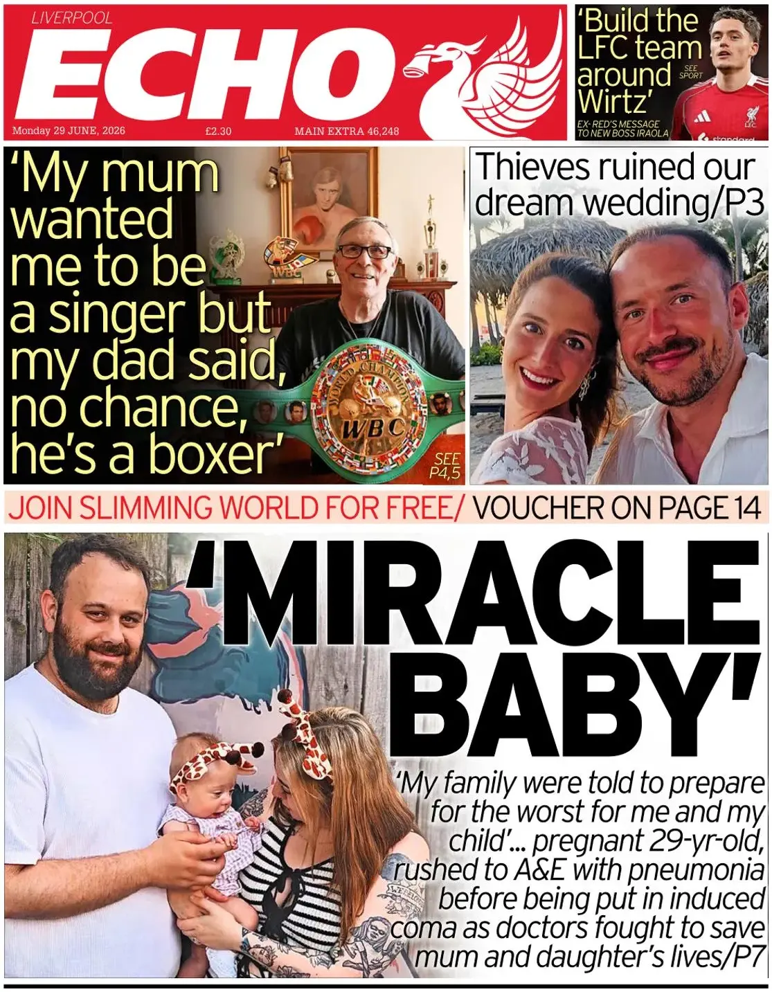 Cover Liverpool Echo 29/06/2026