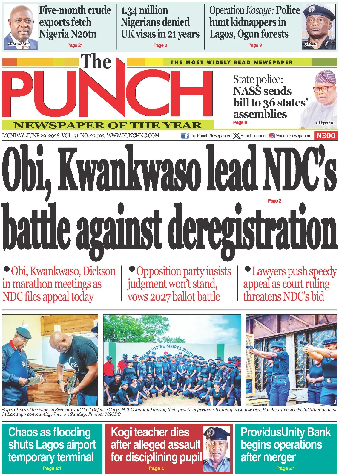 Cover The Punch 29/06/2026