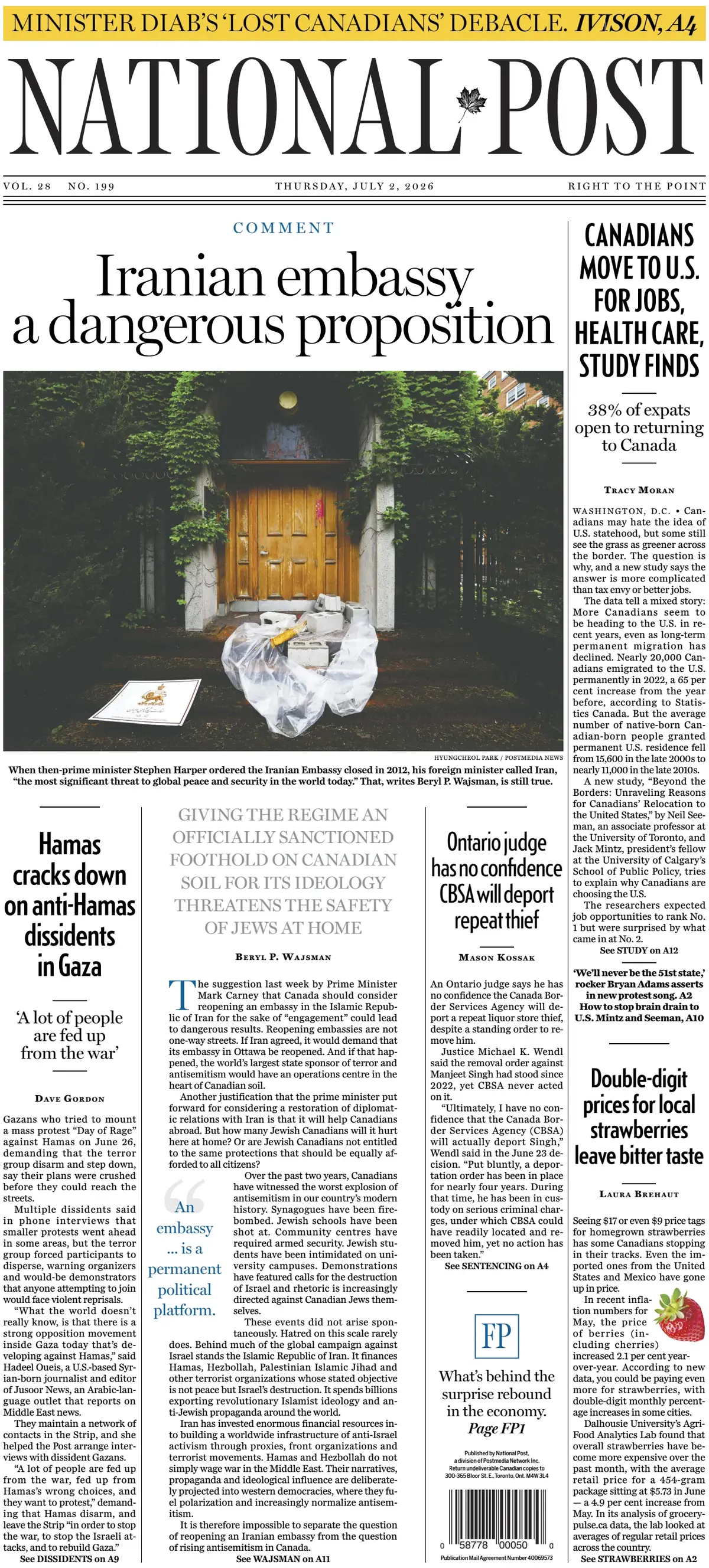 Cover National Post | The Post 02/07/2026