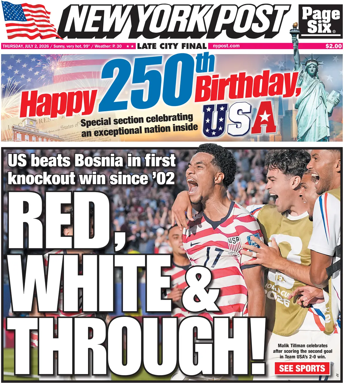 Cover New York Post 02/07/2026