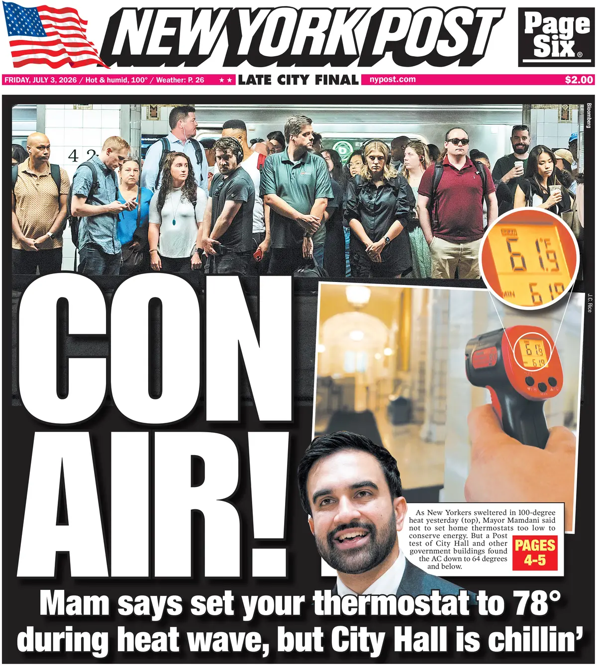 Cover New York Post 03/07/2026