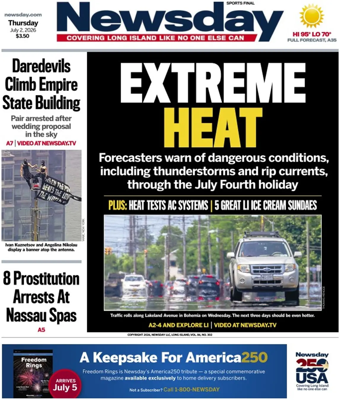 Cover Newsday 03/07/2026