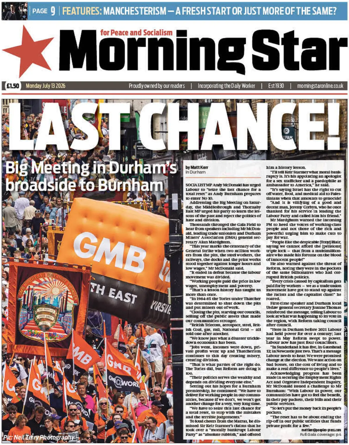 Cover Morning Star 13/07/2026