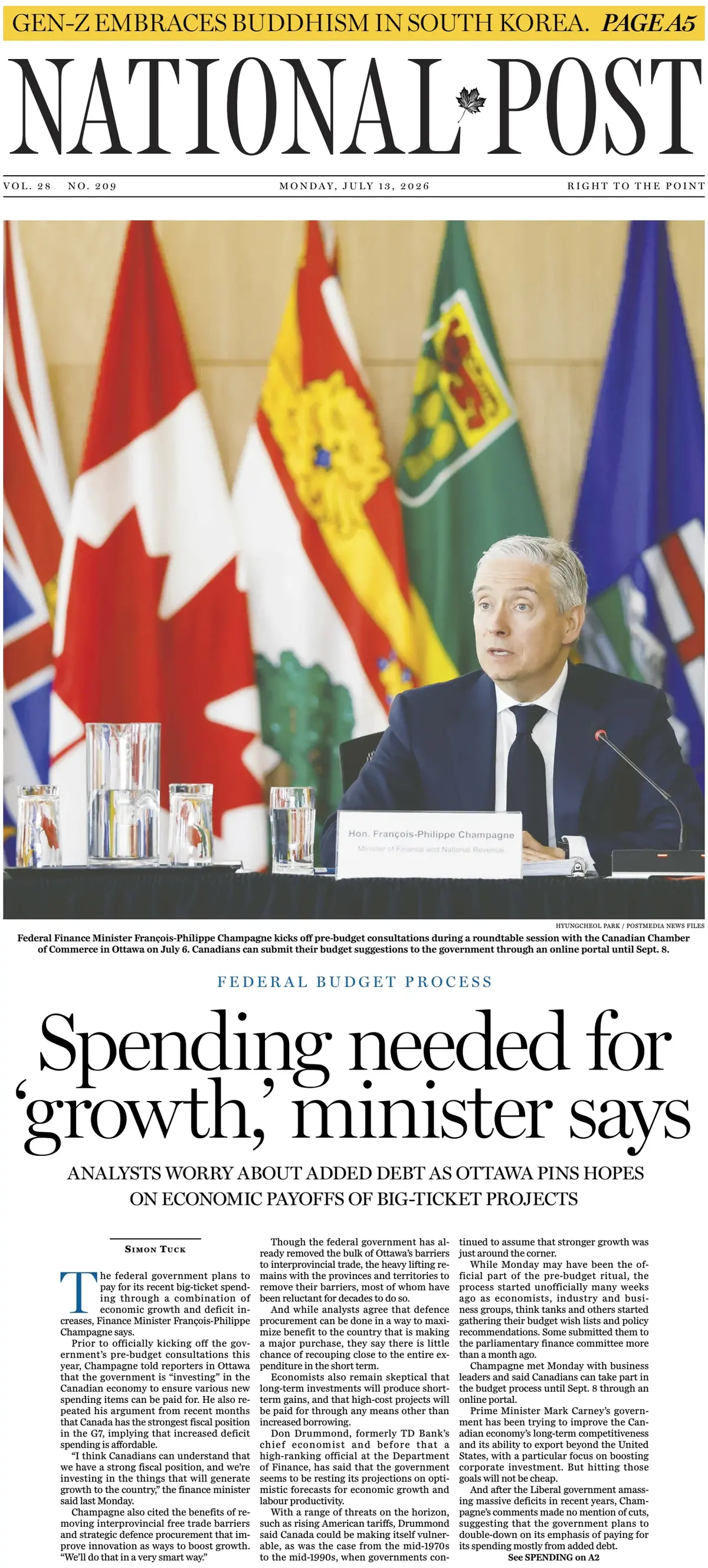 Cover National Post | The Post 13/07/2026