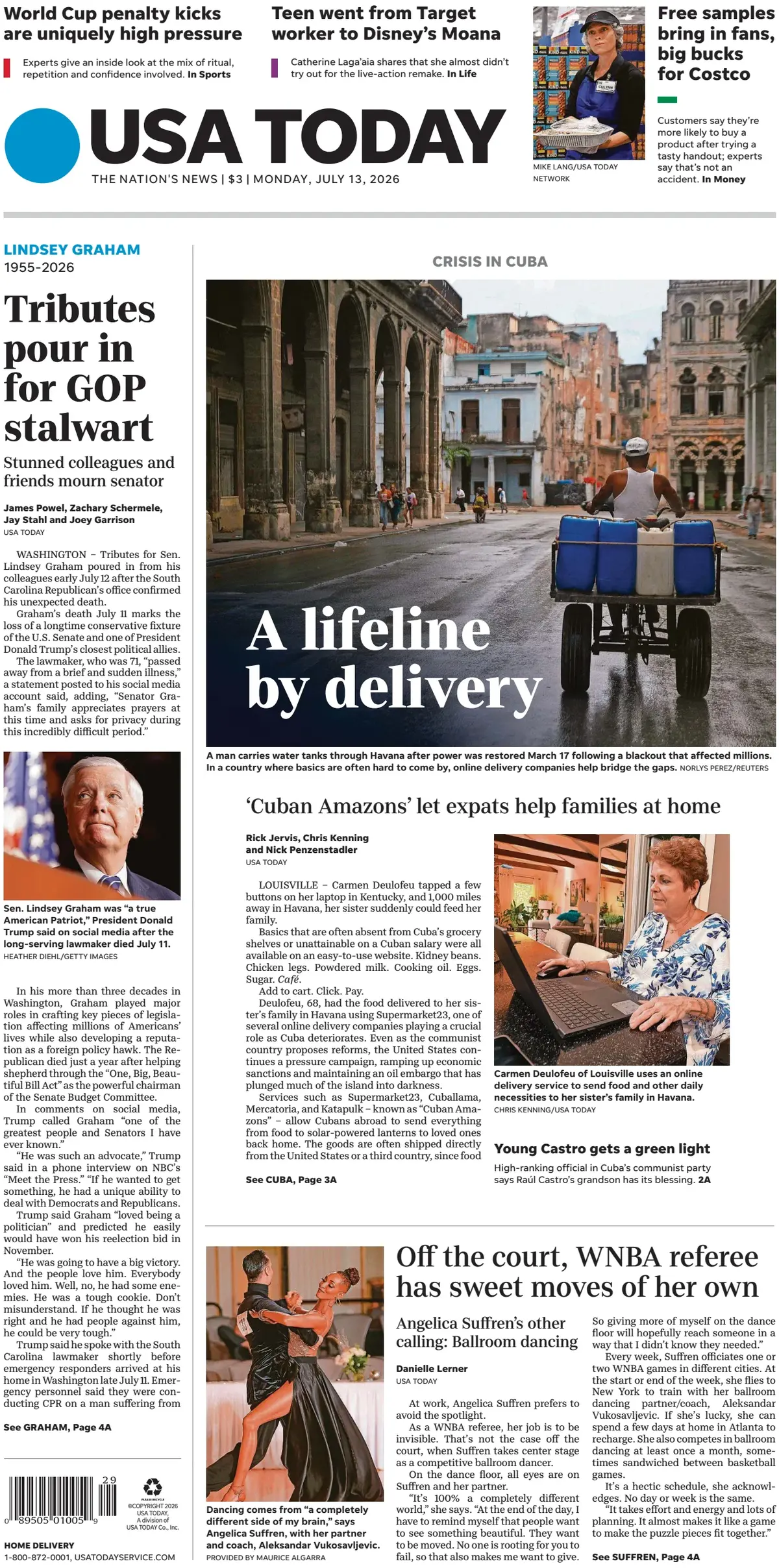 Cover USA Today 13/07/2026