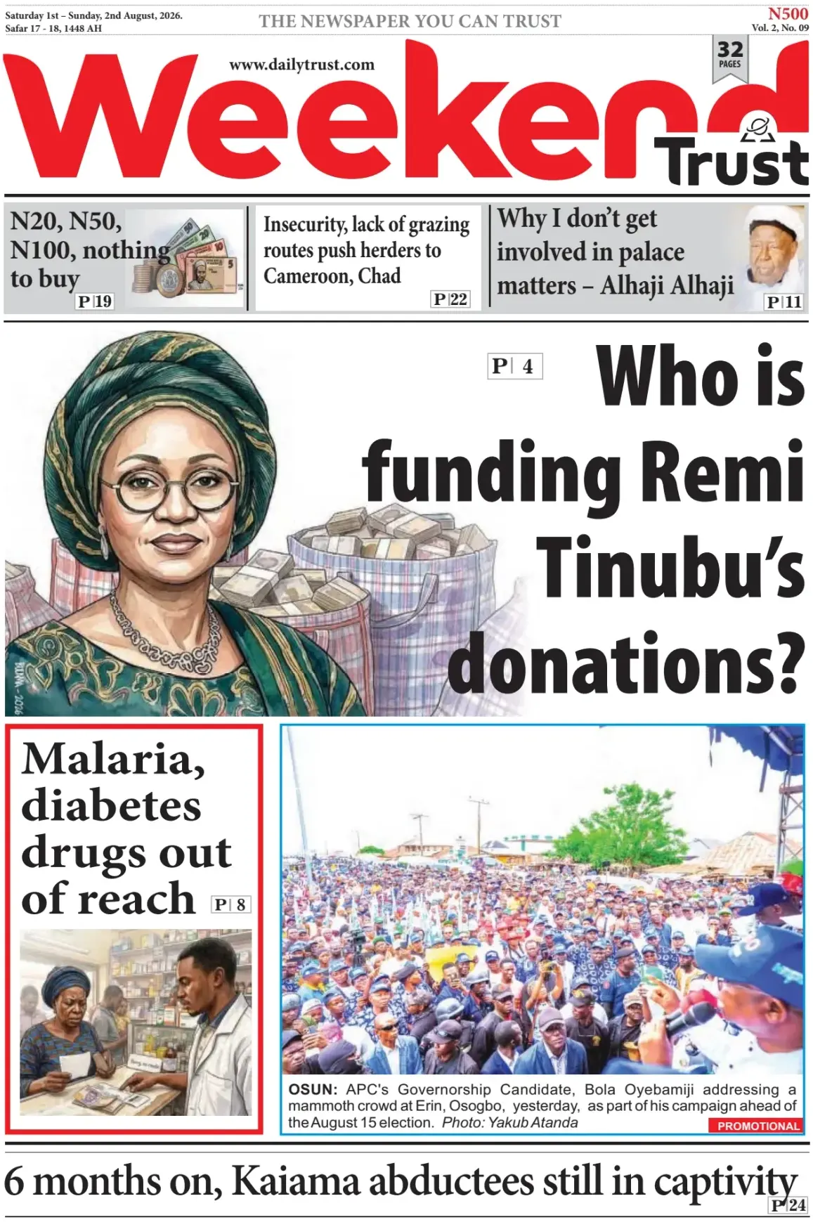 Cover Daily Trust 01/08/2026