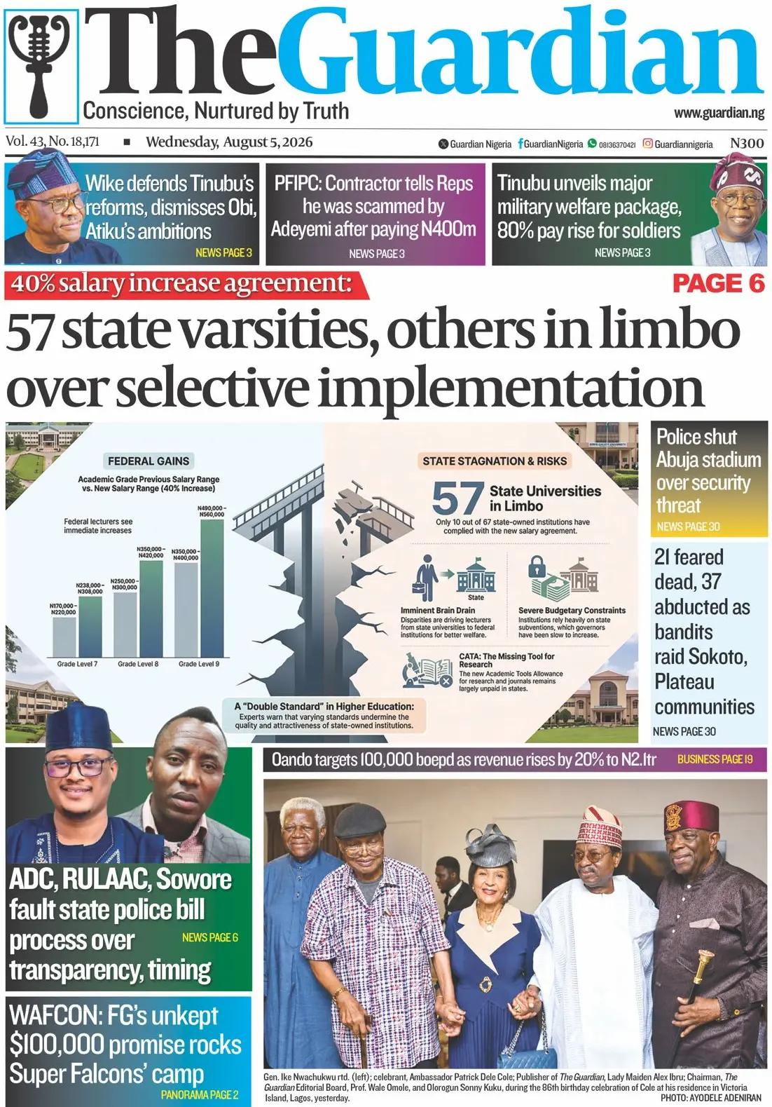Cover The Guardian (Nigeria) 05/08/2026