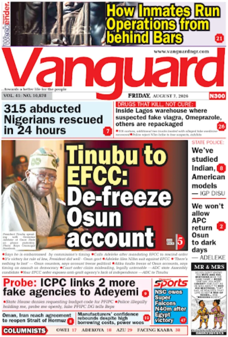 Cover Vanguard 07/08/2026