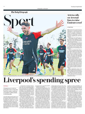 The Daily Telegraph SPORT
