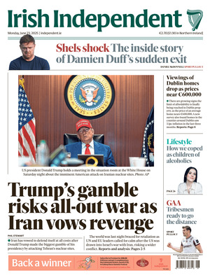 "Irish Independent" Front Page