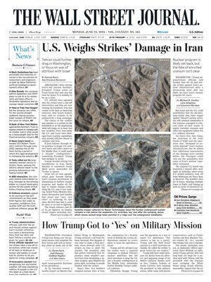"The Wall Street Journal" Front Page
