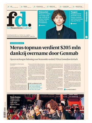 "Het Financieele Dagblad (FD)" Front Page