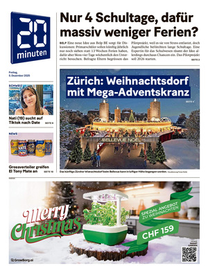 "20 Minuten" Front Page