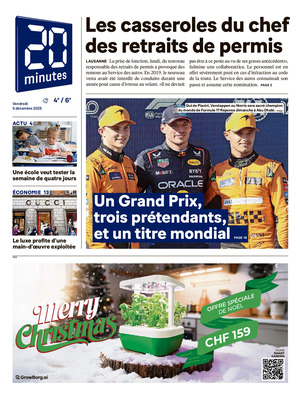 "20 Minutes" Front Page