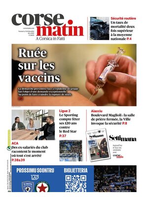 "Corse-Matin" Front Page