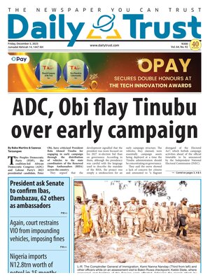 "Daily Trust" Front Page