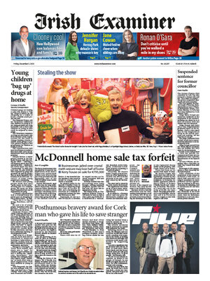 "Irish Examiner" Front Page