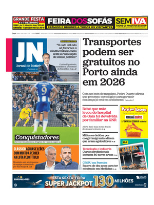 "Jornal de Notícias" Front Page