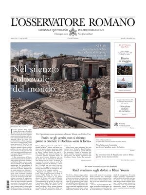 "L'Osservatore Romano" Front Page