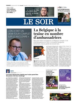 "Le Soir" Front Page
