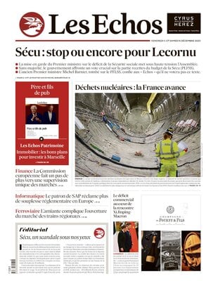 "Les Échos" Front Page