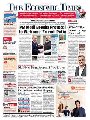"The Economic Times" Front Page