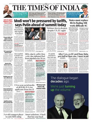 "The Times of India" Front Page