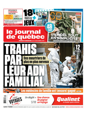 "Le Journal de Québec" Front Page
