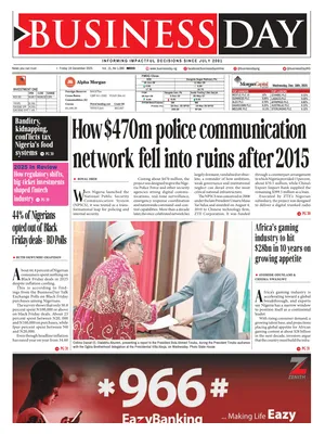 "BusinessDay" Front Page