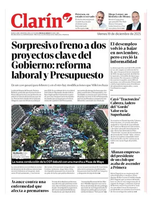 "Clarín" Front Page