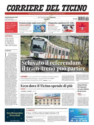 "Corriere del Ticino" Front Page