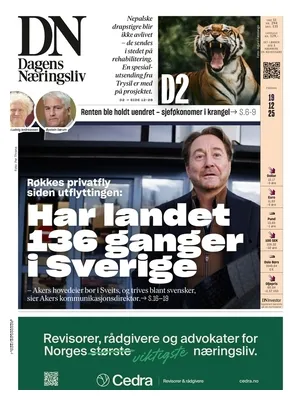 "Dagens Næringsliv (DN)" Front Page