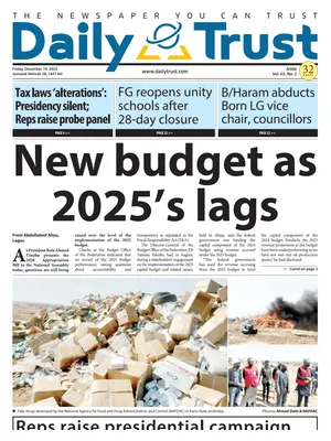 "Daily Trust" Front Page