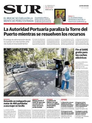 "Diario SUR" Front Page
