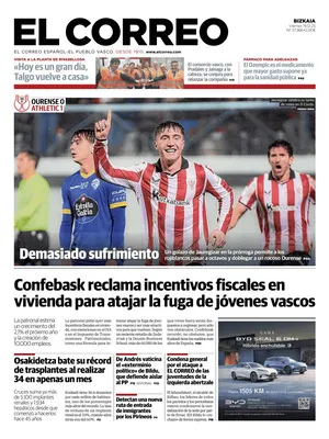 "El Correo" Front Page