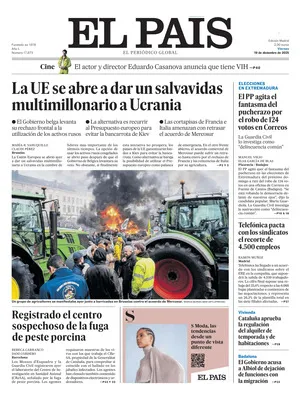 "El País" Front Page