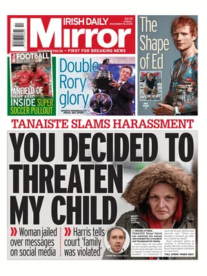 "Irish Daily Mirror" Front Page