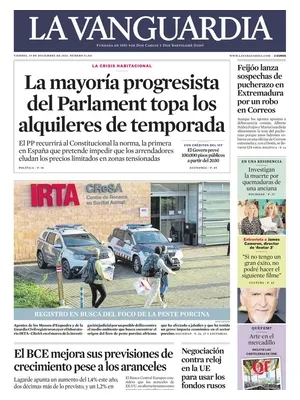 "La Vanguardia" Front Page
