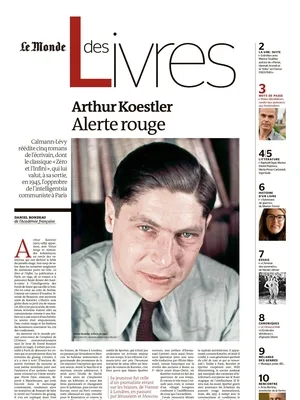 "Le Monde des Livres" Front Page