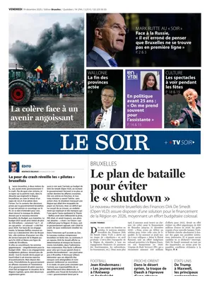 "Le Soir" Front Page