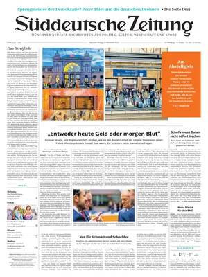 "Süddeutsche Zeitung" Front Page