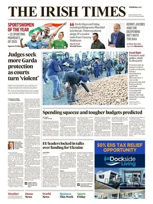 "The Irish Times" Front Page