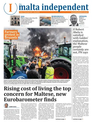 "The Malta Independent" Front Page