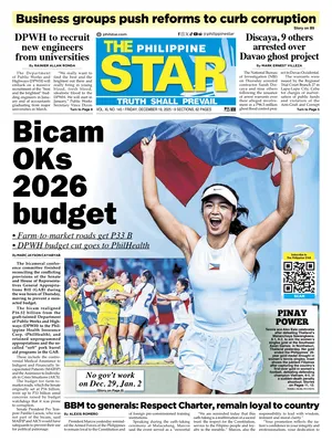 "The Philippine Star" Front Page