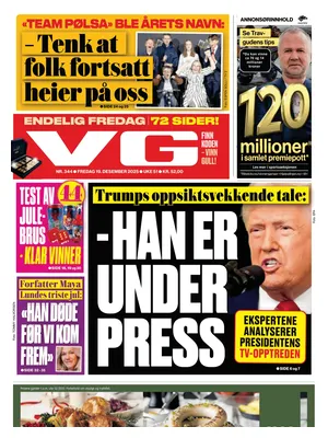 "Verdens Gang (VG)" Front Page