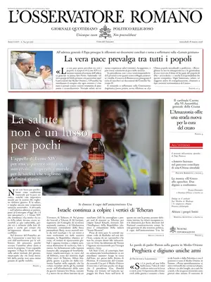 "L'Osservatore Romano" Front Page