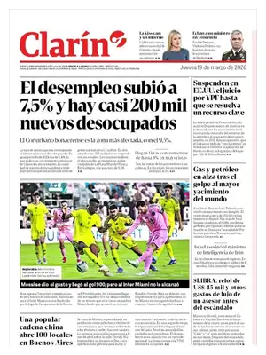 "Clarín" Front Page