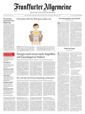 "Frankfurter Allgemeine Zeitung" Front Page