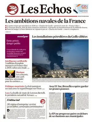 "Les Échos" Front Page