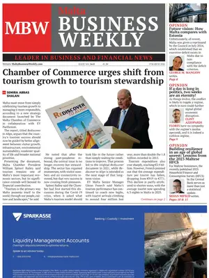 "Malta Business Weekly (MBW)" Front Page